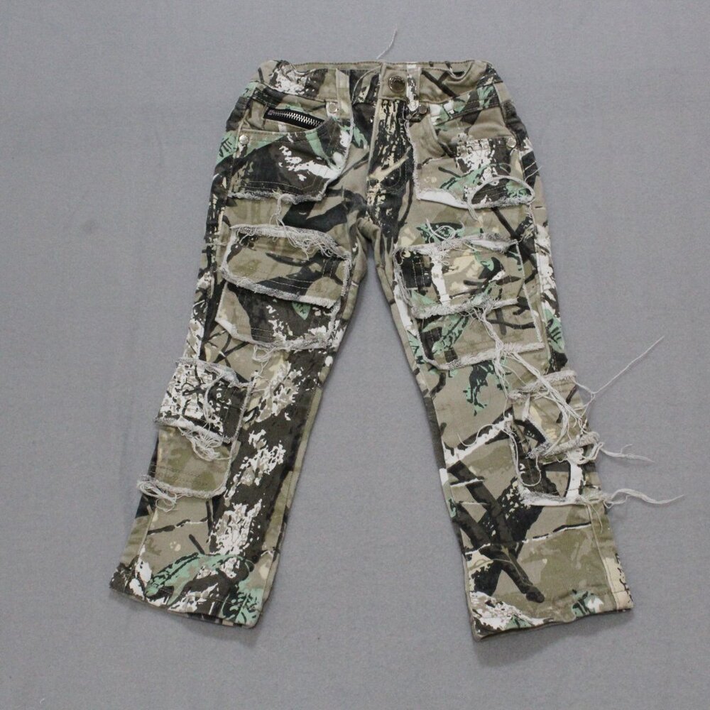 Rockstar Original Girls 2T Skinny Fit Cargo Jeans | Addy Tree Camo Distress